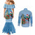 Guatemala Christmas Couples Matching Mermaid Dress and Long Sleeve Button Shirt Quetzal Feliz Navidad