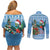 Guatemala Christmas Couples Matching Off Shoulder Short Dress and Long Sleeve Button Shirt Quetzal Feliz Navidad - Wonder Print Shop