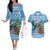 Guatemala Christmas Couples Matching Off The Shoulder Long Sleeve Dress and Hawaiian Shirt Quetzal Feliz Navidad - Wonder Print Shop