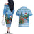 Guatemala Christmas Couples Matching Off The Shoulder Long Sleeve Dress and Hawaiian Shirt Quetzal Feliz Navidad - Wonder Print Shop