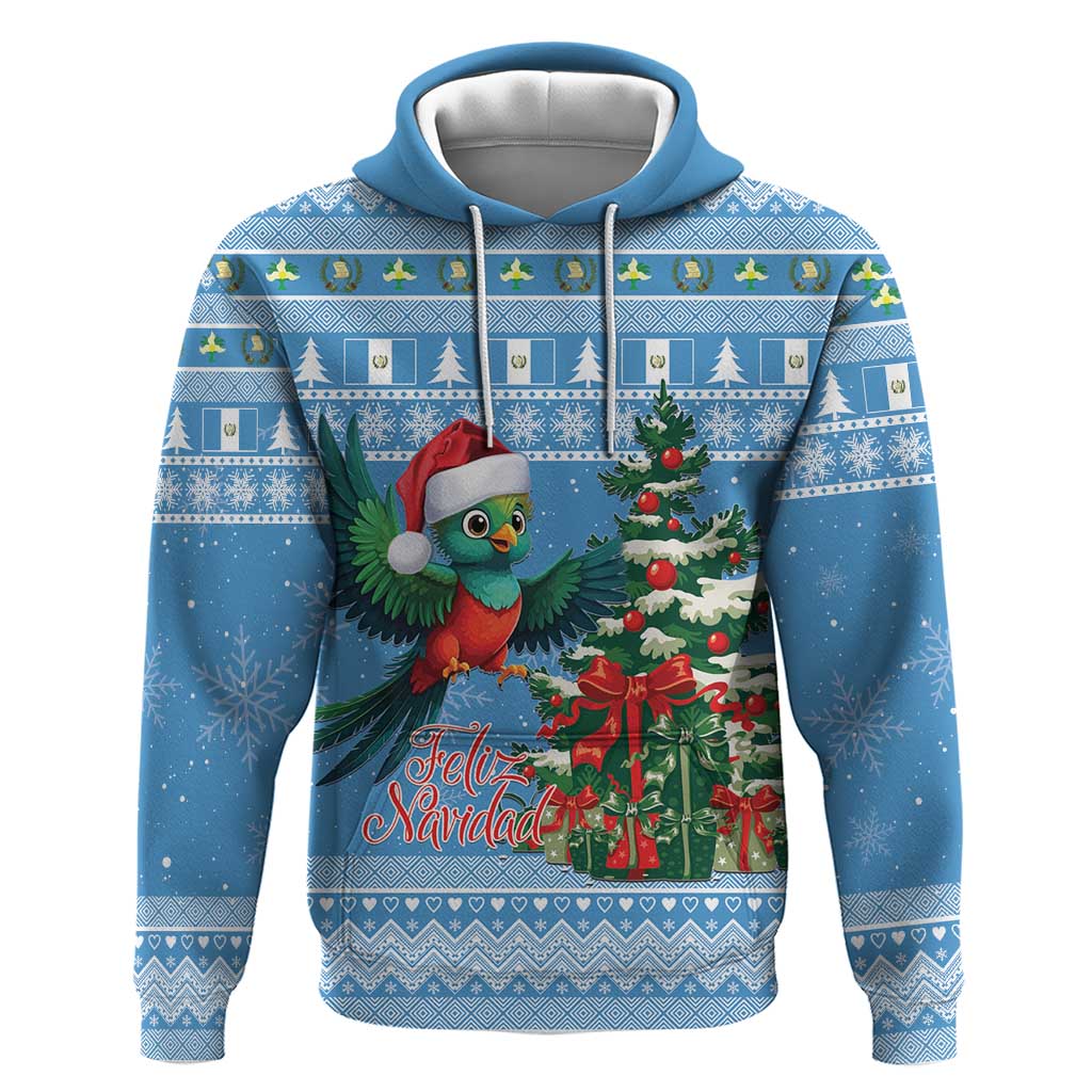 Guatemala Christmas Hoodie Quetzal Feliz Navidad - Wonder Print Shop