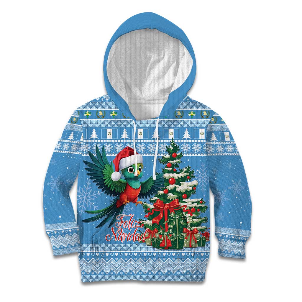 Guatemala Christmas Kid Hoodie Quetzal Feliz Navidad - Wonder Print Shop