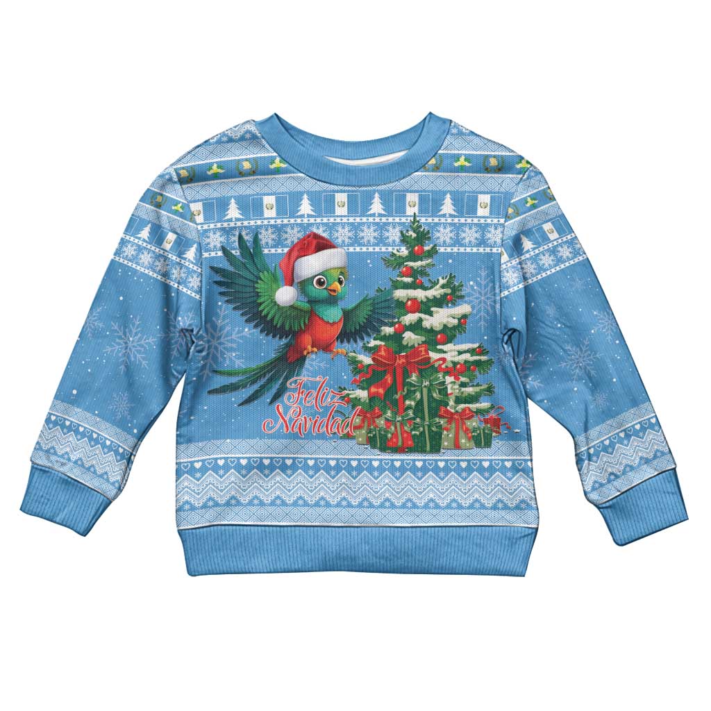 Guatemala Christmas Kid Ugly Christmas Sweater Quetzal Feliz Navidad