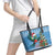 Guatemala Christmas Leather Tote Bag Quetzal Feliz Navidad - Wonder Print Shop