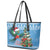 Guatemala Christmas Leather Tote Bag Quetzal Feliz Navidad - Wonder Print Shop