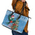 Guatemala Christmas Leather Tote Bag Quetzal Feliz Navidad - Wonder Print Shop