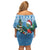 Guatemala Christmas Off Shoulder Short Dress Quetzal Feliz Navidad - Wonder Print Shop