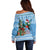 Guatemala Christmas Off Shoulder Sweater Quetzal Feliz Navidad - Wonder Print Shop