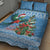 Guatemala Christmas Quilt Bed Set Quetzal Feliz Navidad - Wonder Print Shop