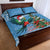 Guatemala Christmas Quilt Bed Set Quetzal Feliz Navidad - Wonder Print Shop