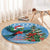 Guatemala Christmas Round Carpet Quetzal Feliz Navidad