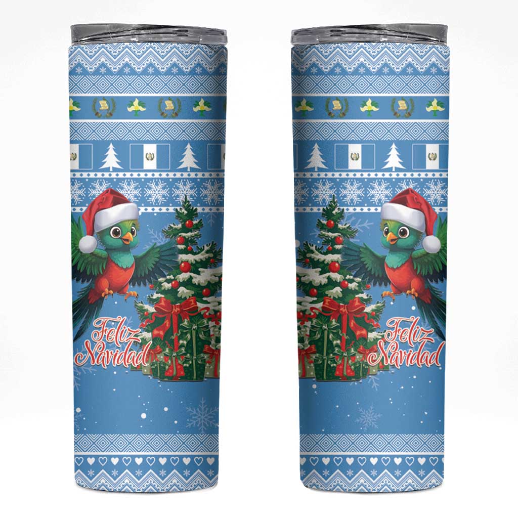 Guatemala Christmas Skinny Tumbler Quetzal Feliz Navidad - Wonder Print Shop