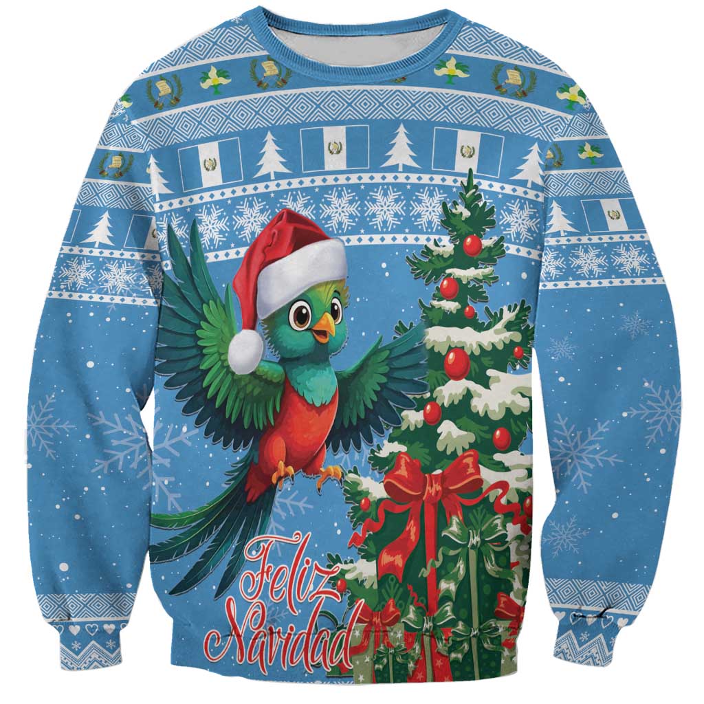 Guatemala Christmas Sweatshirt Quetzal Feliz Navidad - Wonder Print Shop