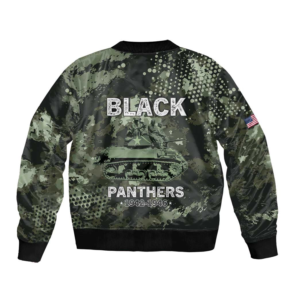 761st Tank Battalion Black Panthers Bomber Jacket WWII Military Camouflage - Wonder Print Shop