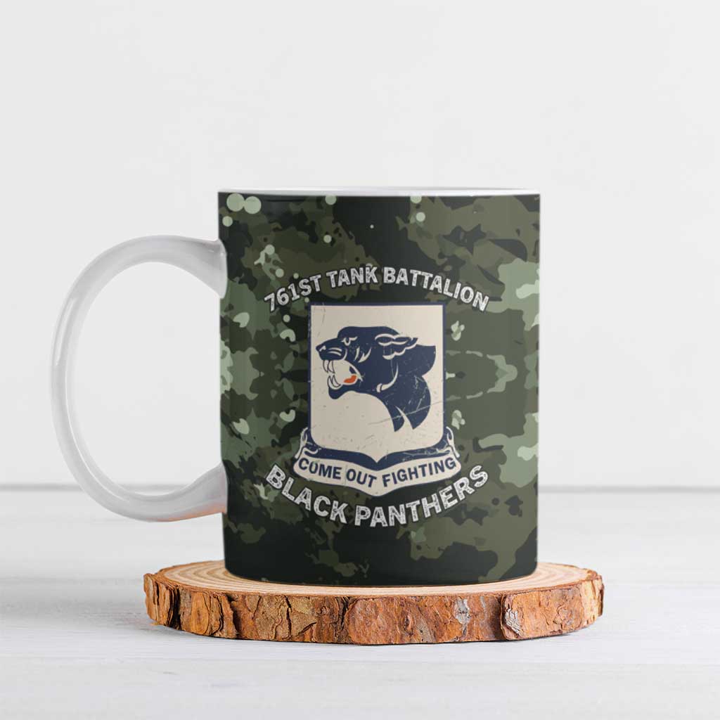 761st Tank Battalion Black Panthers Ceramic Mug WWII Military Camouflage - Wonder Print Shop