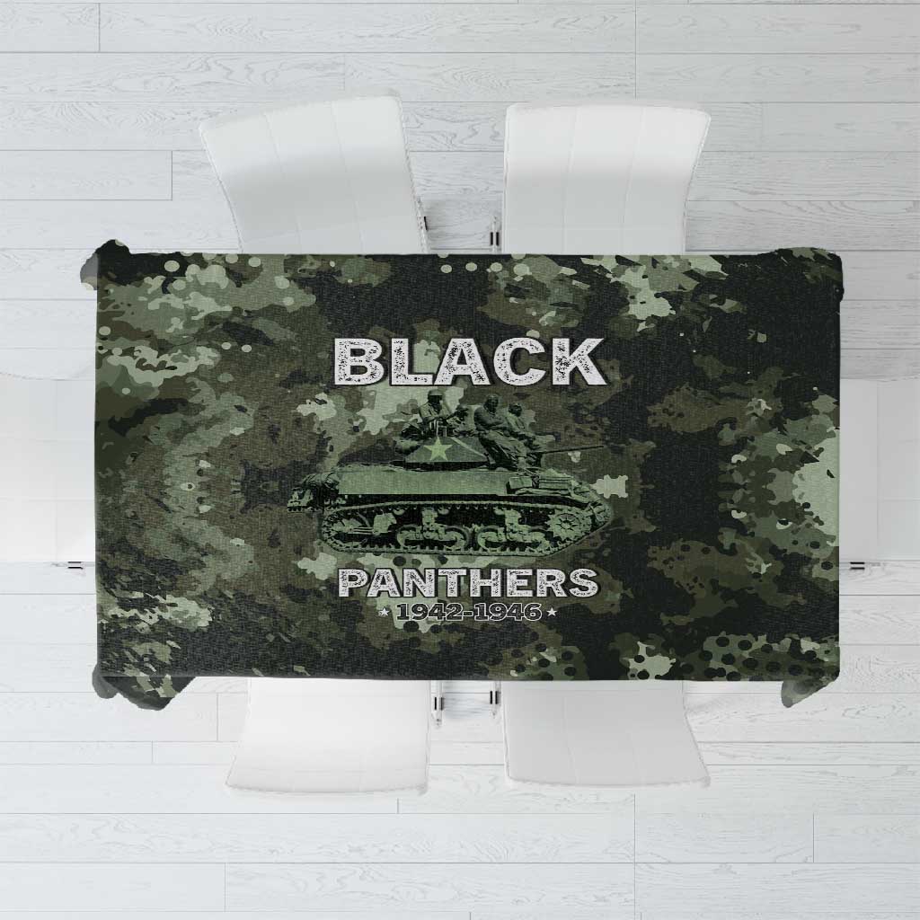 761st Tank Battalion Black Panthers Tablecloth WWII Military Camouflage - Wonder Print Shop