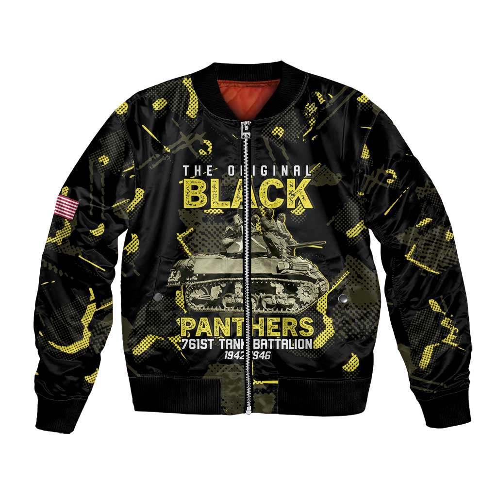 The Original Black Panthers 761st Tank Battalion Bomber Jacket African American Heroes - Wonder Print Shop
