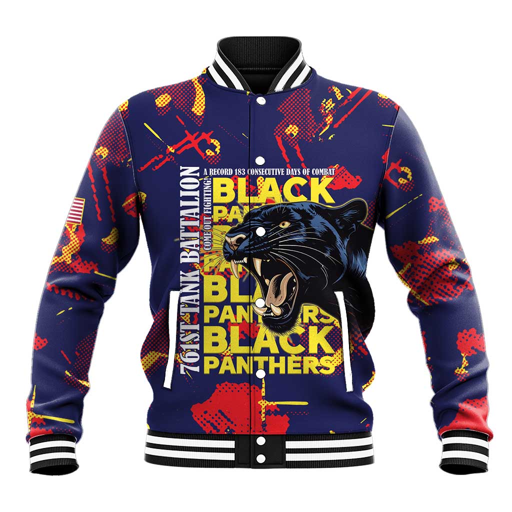 761st Tank Battalion Black Panthers Baseball Jacket Legendary African American WWII - Wonder Print Shop