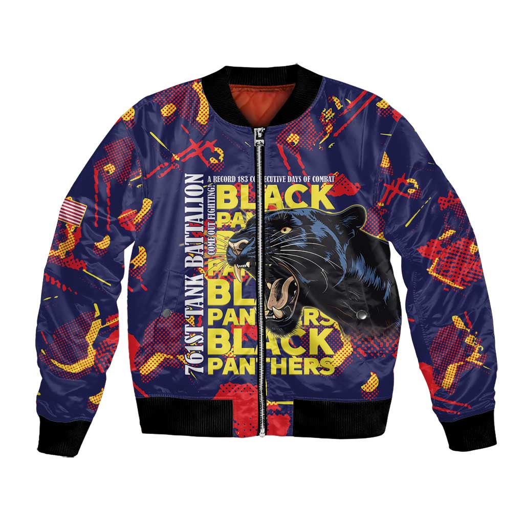 761st Tank Battalion Black Panthers Bomber Jacket Legendary African American WWII - Wonder Print Shop