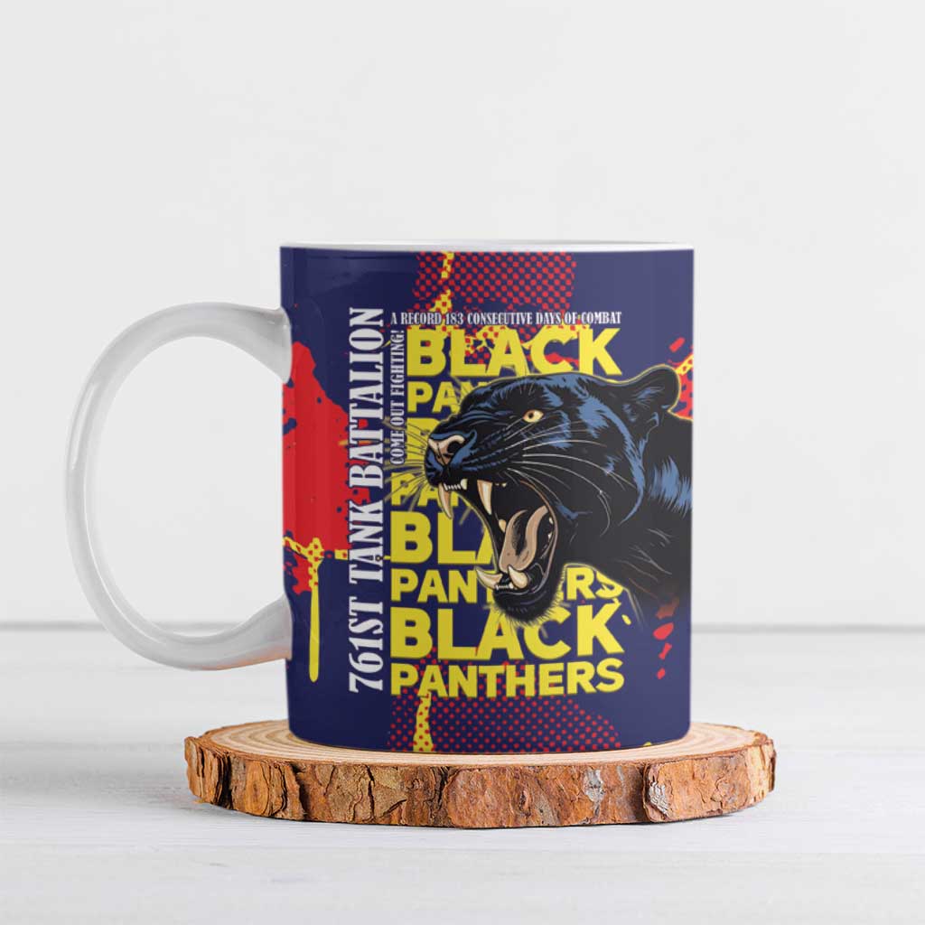 761st Tank Battalion Black Panthers Ceramic Mug Legendary African American WWII - Wonder Print Shop