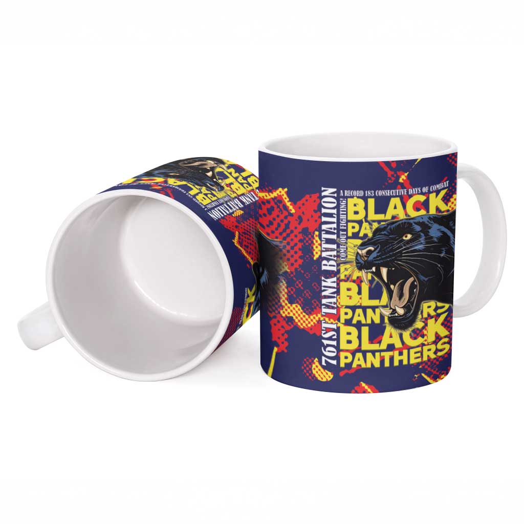 761st Tank Battalion Black Panthers Ceramic Mug Legendary African American WWII - Wonder Print Shop