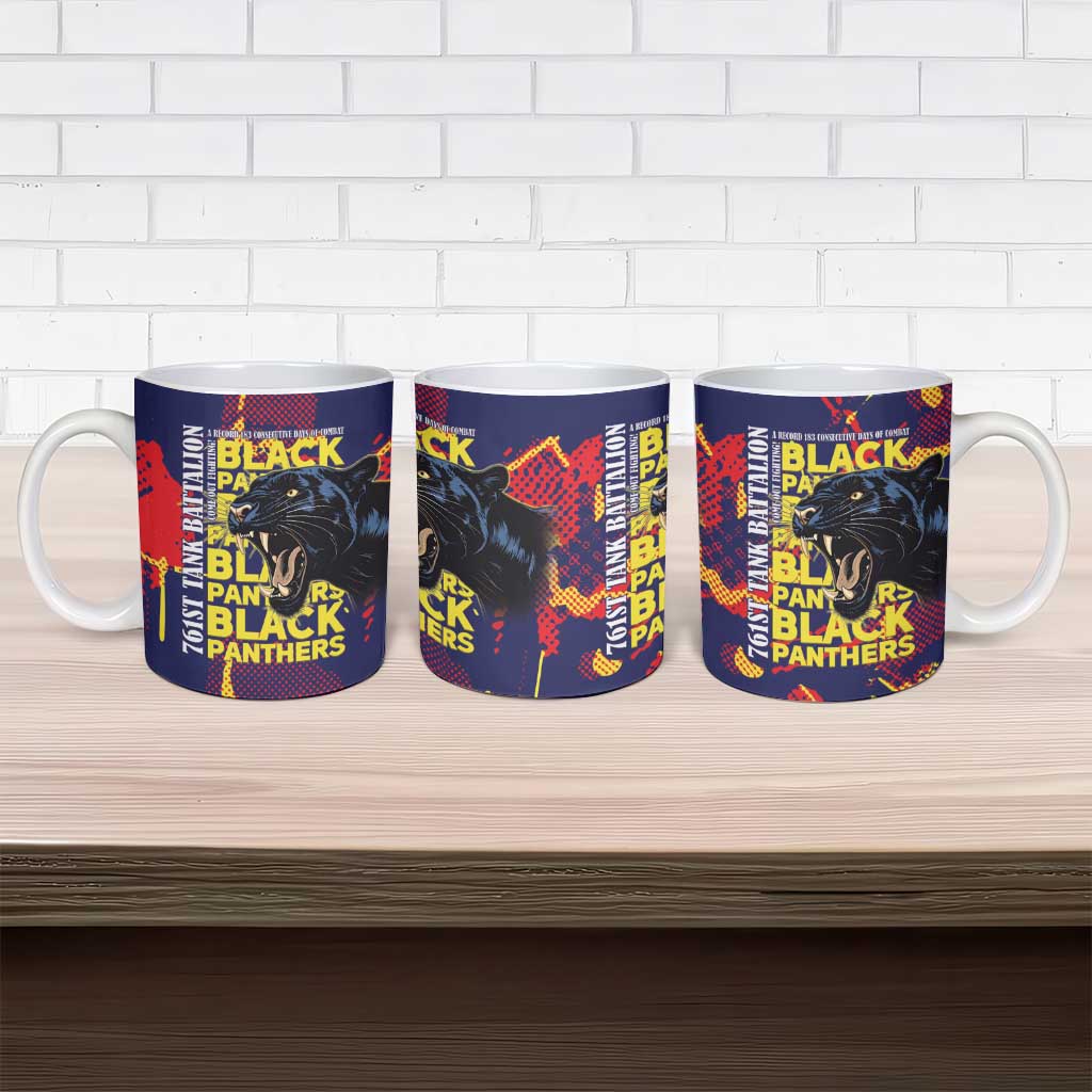 761st Tank Battalion Black Panthers Ceramic Mug Legendary African American WWII - Wonder Print Shop