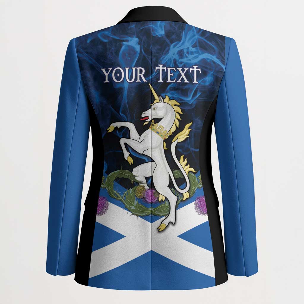 Personalised Unicorn Scotland Blazer Scottish Saltire With Thistle