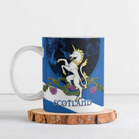 Personalised Unicorn Scotland Ceramic Mug Scottish Saltire With Thistle