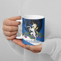 Personalised Unicorn Scotland Ceramic Mug Scottish Saltire With Thistle