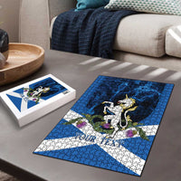 Personalised Unicorn Scotland Puzzle Scottish Saltire With Thistle