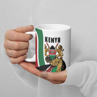 Personalized Kenya Jamhuri Day Ceramic Mug Lion With Coat Of Arms - Wonder Print Shop