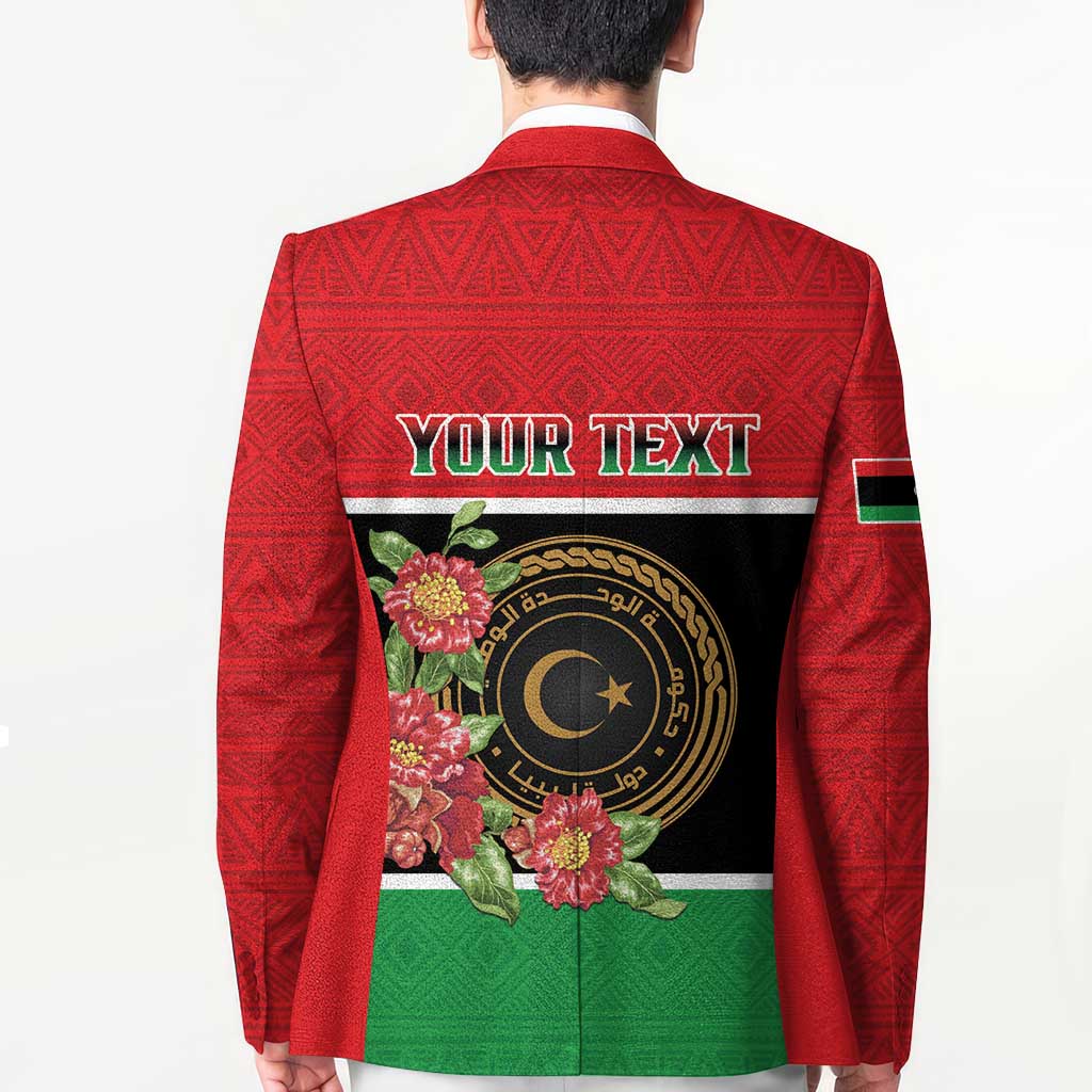 Personalized Libya Independence Day Blazer Pomegranate Blossom With Libyan Seal - Wonder Print Shop