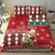 Slovakia Christmas Bedding Set Brown Bear Mix Argyle Pattern - Wonder Print Shop