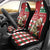 Slovakia Christmas Car Seat Cover Brown Bear Mix Argyle Pattern - Wonder Print Shop