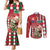 Personalised Slovakia Christmas Couples Matching Mermaid Dress and Long Sleeve Button Shirt Brown Bear Mix Argyle Pattern