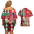 Personalised Slovakia Christmas Couples Matching Off Shoulder Short Dress and Hawaiian Shirt Brown Bear Mix Argyle Pattern - Wonder Print Shop