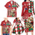 Personalised Slovakia Christmas Family Matching Long Sleeve Bodycon Dress and Hawaiian Shirt Brown Bear Mix Argyle Pattern - Wonder Print Shop