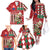 Personalised Slovakia Christmas Family Matching Off The Shoulder Long Sleeve Dress and Hawaiian Shirt Brown Bear Mix Argyle Pattern - Wonder Print Shop