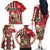 Personalised Slovakia Christmas Family Matching Off The Shoulder Long Sleeve Dress and Hawaiian Shirt Brown Bear Mix Argyle Pattern - Wonder Print Shop