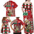 Personalised Slovakia Christmas Family Matching Off Shoulder Maxi Dress and Hawaiian Shirt Brown Bear Mix Argyle Pattern - Wonder Print Shop