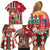 Personalised Slovakia Christmas Family Matching Off Shoulder Short Dress and Hawaiian Shirt Brown Bear Mix Argyle Pattern - Wonder Print Shop