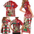 Personalised Slovakia Christmas Family Matching Short Sleeve Bodycon Dress and Hawaiian Shirt Brown Bear Mix Argyle Pattern - Wonder Print Shop