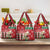 Slovakia Christmas Grocery Bag Brown Bear Mix Argyle Pattern