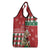 Slovakia Christmas Grocery Bag Brown Bear Mix Argyle Pattern