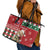 Slovakia Christmas Leather Tote Bag Brown Bear Mix Argyle Pattern - Wonder Print Shop