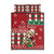 Slovakia Christmas Quilt Bed Set Brown Bear Mix Argyle Pattern - Wonder Print Shop