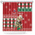 Slovakia Christmas Shower Curtain Brown Bear Mix Argyle Pattern