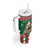 Personalised Slovakia Christmas Tumbler With Handle Brown Bear Mix Argyle Pattern - Wonder Print Shop