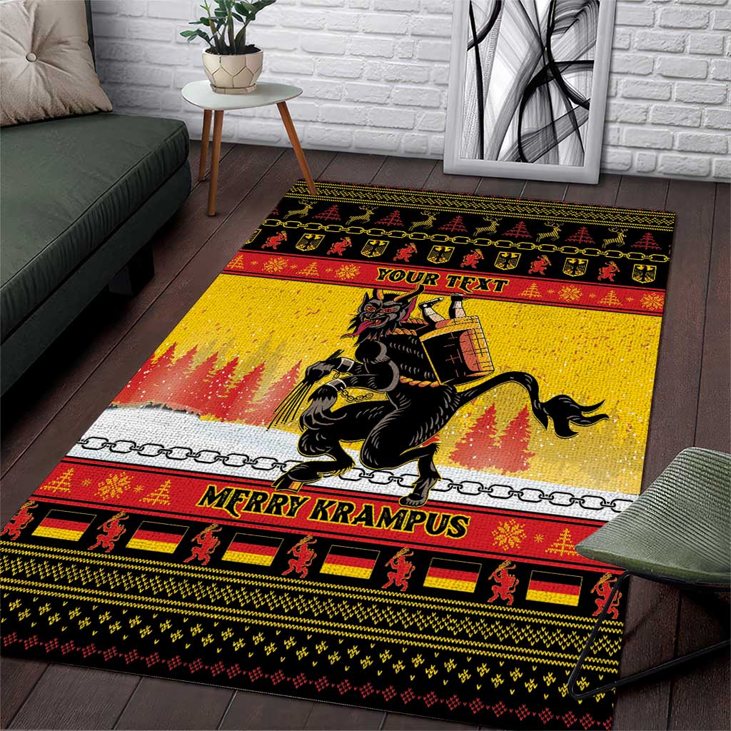 Personalised Germany Christmas Area Rug Merry Krampus - Wonder Print Shop