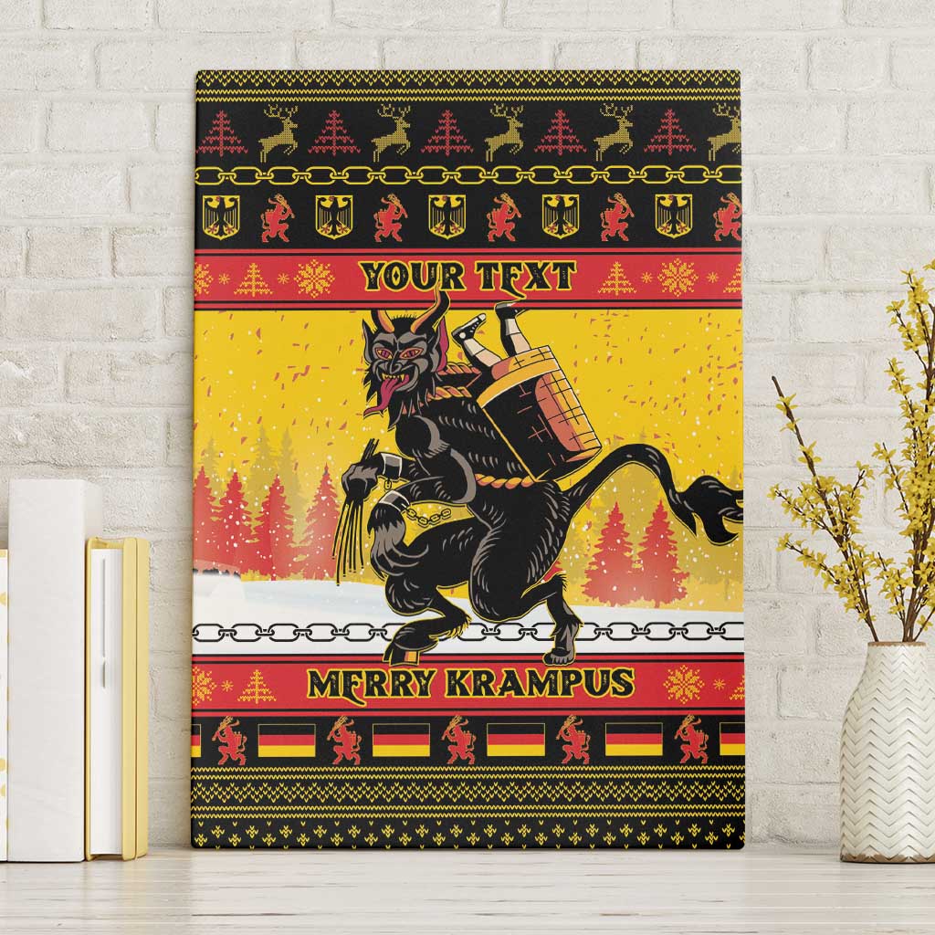 Personalised Germany Christmas Canvas Wall Art Merry Krampus - Wonder Print Shop